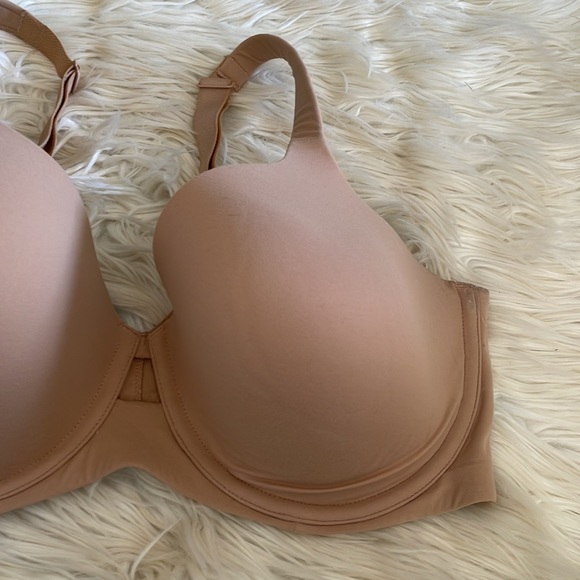 Ambrielle tan underwire padded bra super soft full coverage sz 38DDD criss cross - Picture 10 of 16